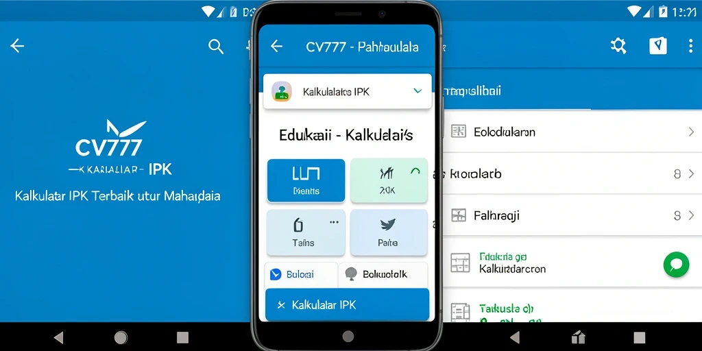 Tampilan antarmuka CV777 yang sederhana dan fungsional untuk menghitung IPK.
