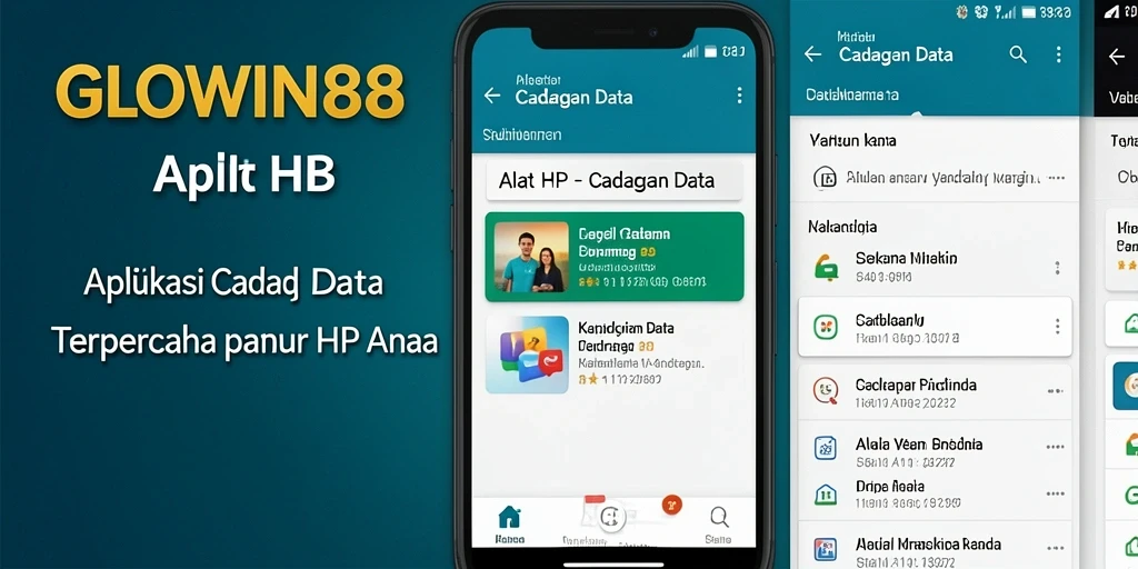 Antarmuka aplikasi GLOWIN88 yang intuitif untuk cadangan data.