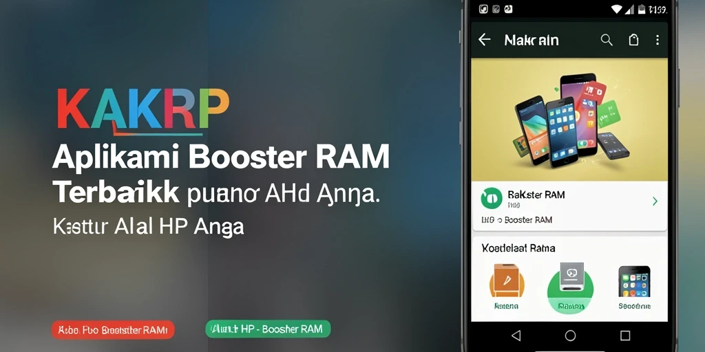 Antarmuka intuitif KAKRP untuk optimasi Booster RAM.