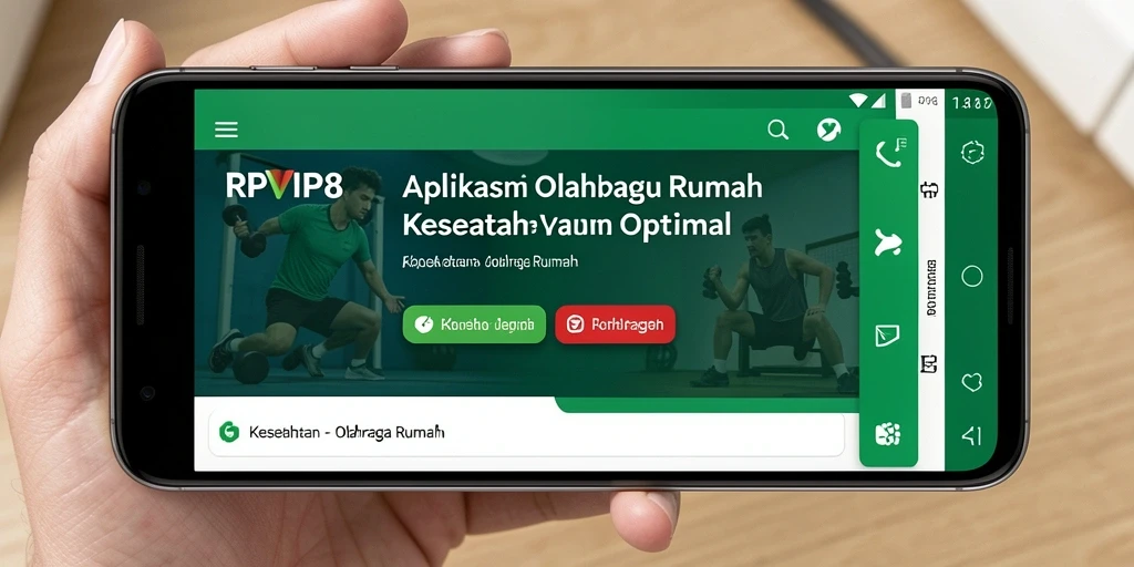 Antarmuka RPVIP8 menampilkan beragam program olahraga efektif.
