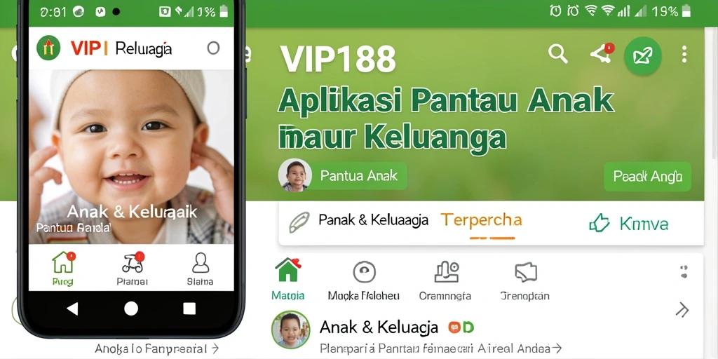 Tampilan antarmuka VIP188 yang mudah digunakan untuk memantau anak.